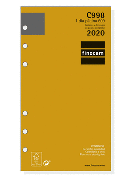 RECAMBIO AGENDA 2020 DP FINOCAM