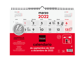 CALENDARIO 2022 18 MESES FINOCAM PARED L