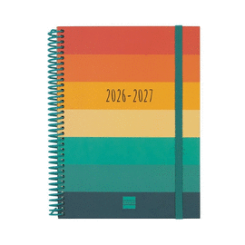 AGENDA ESCOLAR DIVA CUARTO SEMANA VISTA HORIZONTAL 26-27 COLORS FINOCAM
