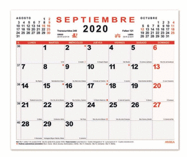 CALENDARIO MENSUAL 2020 MYRGA PLANNING 30 X 24 REF. 1543