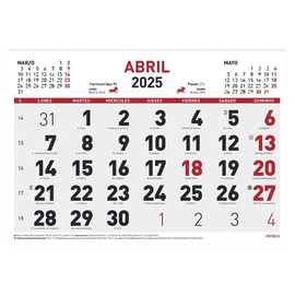 CALENDARIO MENSUAL 2025 MYRGA 43X31 32H