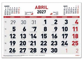 CALENDARIO 2027 MYRGA 43X31 MOD. REF.1594