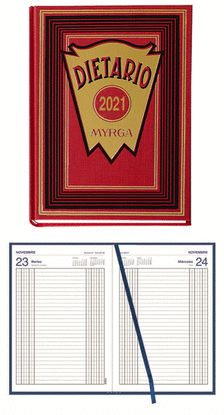 DIETARIO MYRGA 2022 ROJO 15,5 X 22CM REF. 2111RJ
