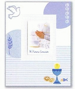 LIBRO PORTARRETRATOS DE MI PRIMERA COMUNI�N AZUL
