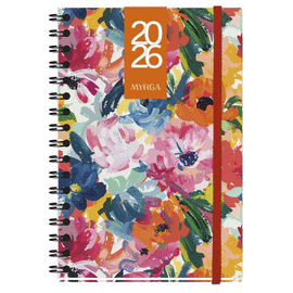 AGENDA MYRGA 2026 TEXTURE WIREO TAPA DURA PRIMAVERA DIA PAGINA