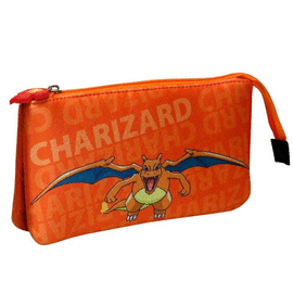PORTATODO TRIPLE CON 5 COMPARTIMENTOS CHARIZARD POKEMON