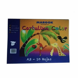 BLOC MANUALIDADES MARGOK A3 CARTULINAS SURTIDAS