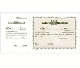 TALONARIO LOTERA NACIONAL. VIPESA
