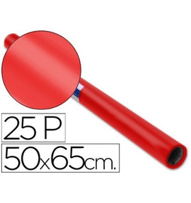 PAPEL CHAROL ROLLO ROJO 25 HOJAS DE 50X65 CM. SADIPAL