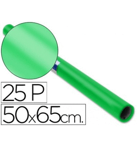 PAPEL CHAROL ROLLO VERDE 25 HOJAS DE 50X65 CM. SADIPAL