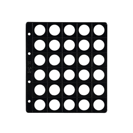 HOJA FUNDA MONEDAS ALBUM MOD 753 CON 30 ALOJAMIENTOS. PARDO