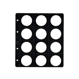HOJA FUNDA MONEDAS ALBUM MOD 751 CON 12 ALOJAMIENTOS. PARDO