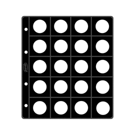 HOJA FUNDA MONEDAS ALBUM MOD. 757 PARDO 20 ALOJAMIENTOS PARA 2 EUROS