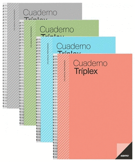 CUADERNO TRIPLEX A4 COLORES SURTIDOS