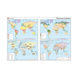 PLANISFERIO -4 MAPAS TEMTICOS-