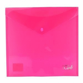 SOBRE VELCRO PORTADOCUMENTOS PP A4 C/BROCHE ROSA