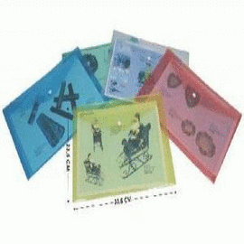 SOBRE CARPETA PORTADOCUMENTOS PP A4 CON BROCHE SURTIDO