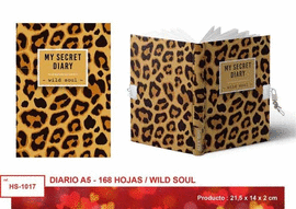 DIARIO A5 168H.C/CANDADO T REX MOOD