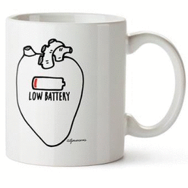 TAZA ALFONSO CASAS: (BEFORE COFFEE) LOW BATTERY