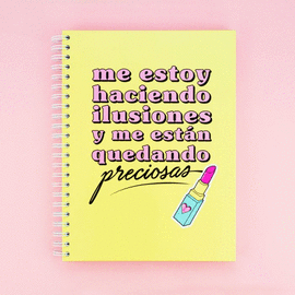 LIBRETA A4 CARTONE LA VECINA RUBIA ME ESTOY HACIENDO ILUSIONES Y ME EST�N QUEDANDO PRECIOSAS