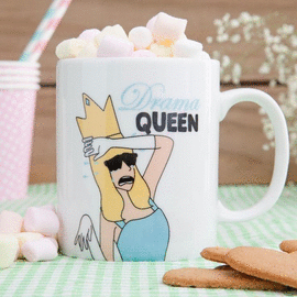 TAZA SAN VALENT�N MODERNA DE PUEBLO DRAMA QUEEN