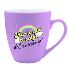 TAZA HAZ LO QUE TE SALGA DEL UNICORNIO. VECINA RUBIA. TANTANFAN