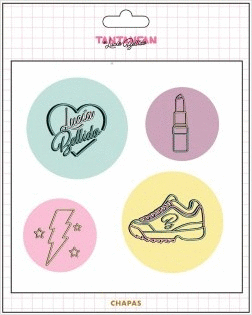 PACK CHAPAS LUCIA BELLIDO. TANTANFAN