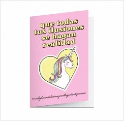TARJETA ILUSIONES LA VECINA RUBIA. QUE TODAS TUS ILUSIONES SE HAGAN REALIDAD. TANTANFAN