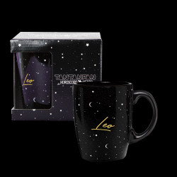 TAZA MUG HOROSCOPO NEGRO LEO