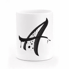 TAZA MONOGRAMA IV�N CA��A LETRA A