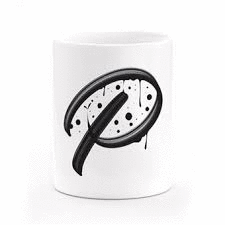 TAZA MONOGRAMA IV�N CA��A LETRA P