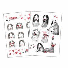 VINILOS LOLA VENDETTA INCLUYE 2 HOJAS DE STICKERS DE FONDO TRANSPARENTE