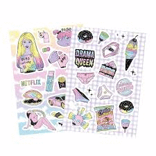 VINILOS ISA MUGURUZA INCLUYE 2 HOJAS DE STICKERS CON FONDO TRANSPARENTE
