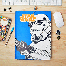 CARPETA GOMAS CON SOLAPA PREMIUM STAR WARS