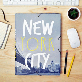 CARPETA GOMAS CON SOLAPA PREMIUM NEW YORK CITY