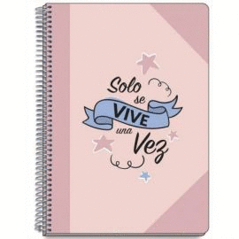 CUADERNO TAPA DURA A5 AMELIE ROSA CUADR�CULA