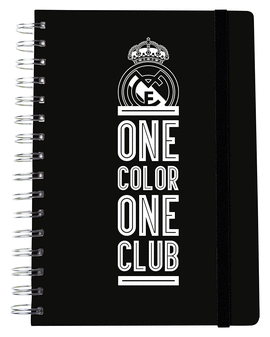 CUADERNO PAUTADO TAPA FORRADA PREMIUM A5 REAL MADRID. ERIK