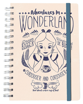 CUADERNO PAUTADO CON TAPA FORRADA, A5, DISNEY CLASSIC ALICE. ERIK