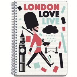 CUADERNO TAPA DURA A4 LONDON CUADR�CULA