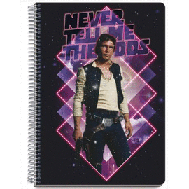 CUADERNO TAPA DURA A5 STAR WARS CUADRCULA