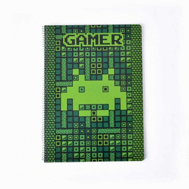 CUADERNO PAUTADO TAPA DURA A4 GAMER. ERIK