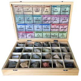 CAJA DE MADERA COLECCIN ROCAS DEL MUNDO. KUNUGI