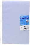 CARPETA A5 40 FUNDAS MAXIPLAS TRANSPARENTE NATURAL. GRAFOPLAS