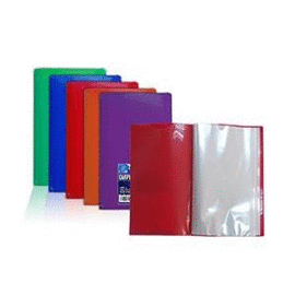 CARPETA A4 PP 20 FUNDAS PERSONALIZABLE COLORES SURTIDOS