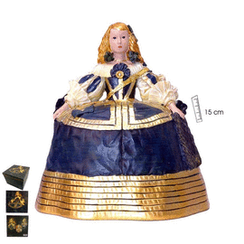 MENINA INFANTA MARGARITA AZUL 15CM