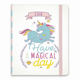 AGENDA ESCOLAR 2017/2018 SEMANA VISTA PREMIUM UNICORN DREAMS