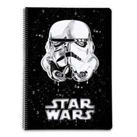 CUADERNO CUADRICULADO TAPA DURA A4 5X5 STAR WARS TROOPER. ERIK