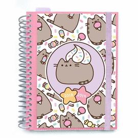 AGENDA ESCOLAR 2018/2019 SEMANA VISTA ESPIRAL PUSHEEN THE CAT. ERIK