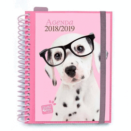 AGENDA ESCOLAR 2018/2019 SEMANA VISTA ESPIRAL STUDIO PETS DOG. ERIK