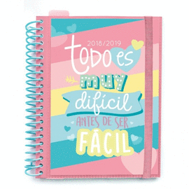 AGENDA ESCOLAR 2018/2019 SEMANA VISTA ESPIRAL CAROUGE. ERIK